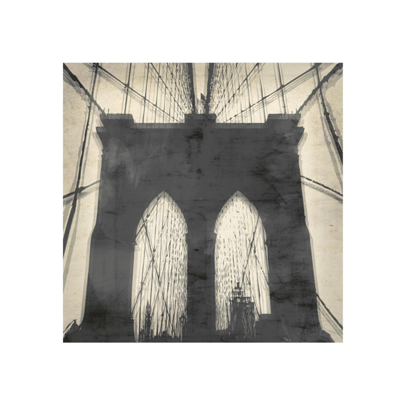 Old Brooklyn Bridge Print by Isabella Burton, 24" H x 24" W, Plexi