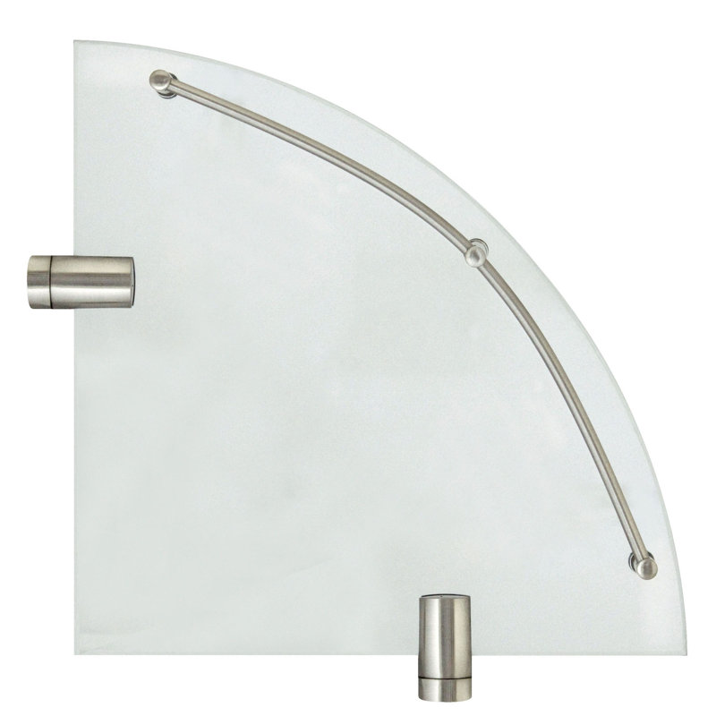 Azah Triangle Corner Shelf, Satin Nickel