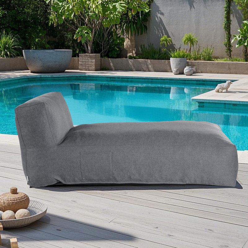 Méridienne de jardin pour l'extérieur, Gris anthracite