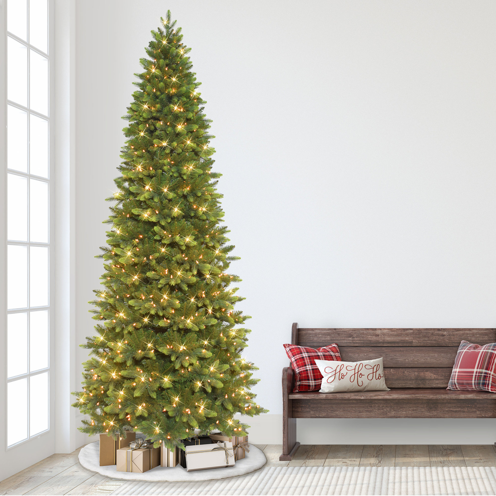 Lighted Artificial Spruce Christmas Tree, 9' H
