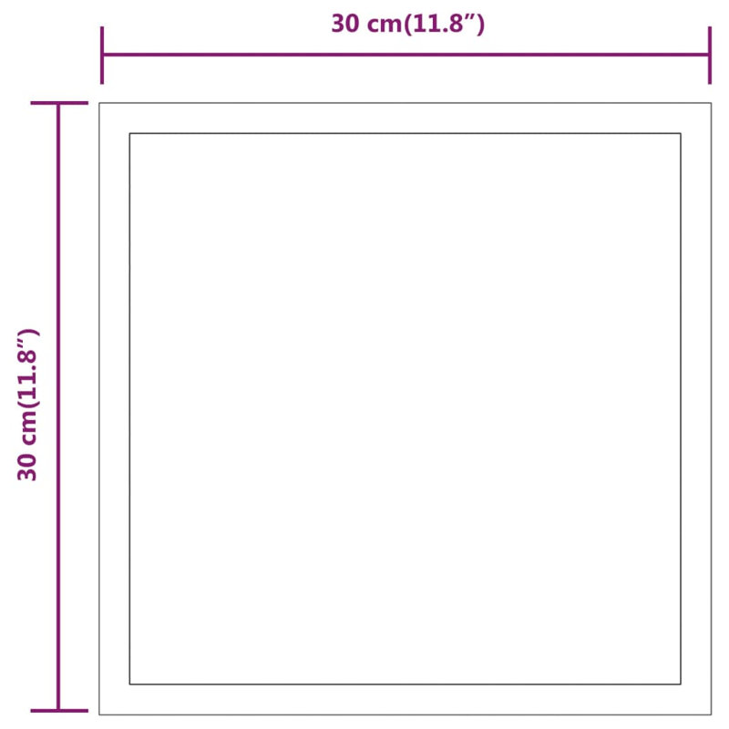 Jesse-James Flat Wall Mirror, 30cm H x 30cm W