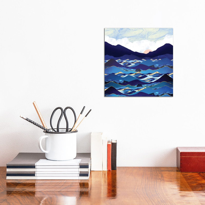 Ocean Blue - Print on Canvas, 93.98 cm H x 93.98 cm W x 1.91 cm D, No Framed