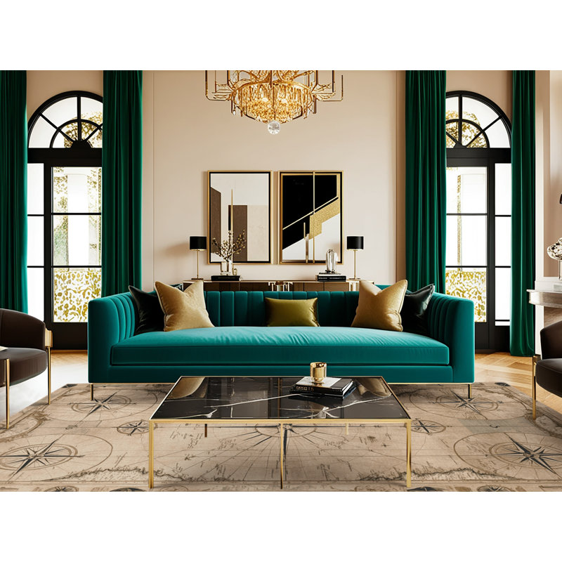  Tapis bord de mer lavable, Carré 3 pi