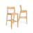 Modern Bar Height Chair (44in) - 2 Pack, Blonde-2060154485
