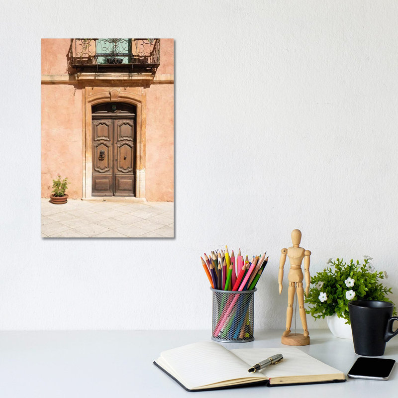 Old Wooden Door by Henrike Schenk - Gallery-Wrapped Canvas Giclée on Canvas, 20.32 cm H x 30.48 cm W, Wrapped Canvas