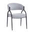 Chaises de salle à manger rembourrées avec pieds en métal (ensemble de 2)