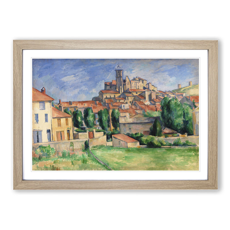 Gardanne Vol.2 by Paul Cezanne - Framed Print, 36cm H x 48cm W x 2cm D, Oak Framed
