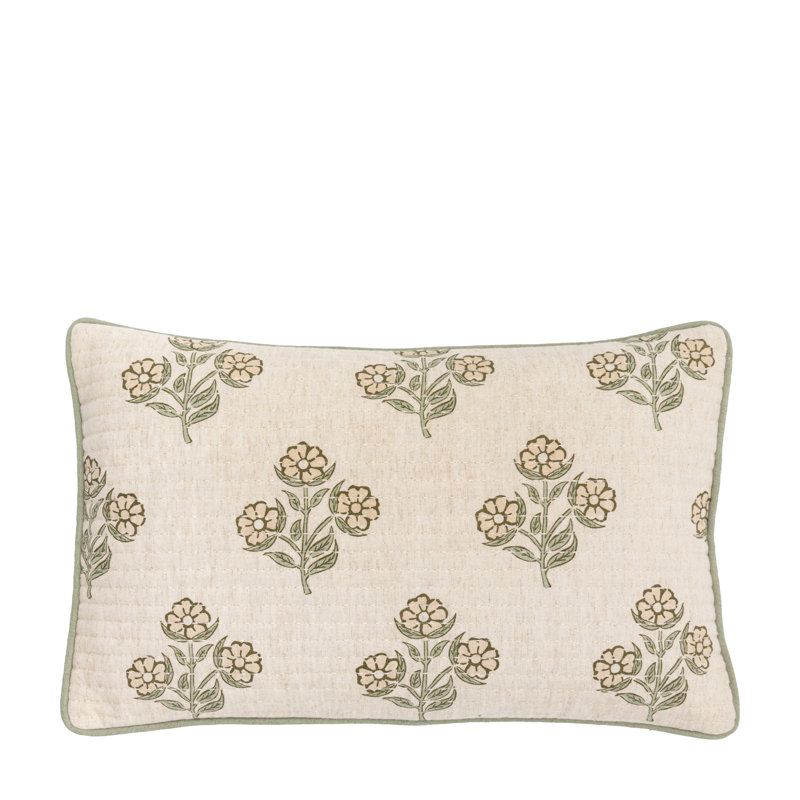 Floral Green Square Cushion