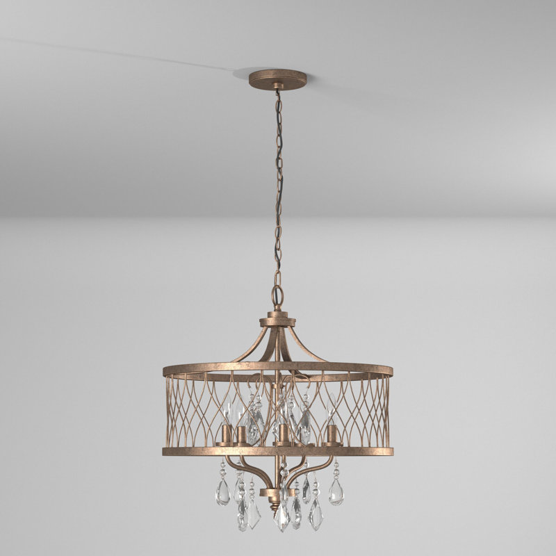 Lustre cylindrique unique /spectaculaire à 5 lumières Donohoe