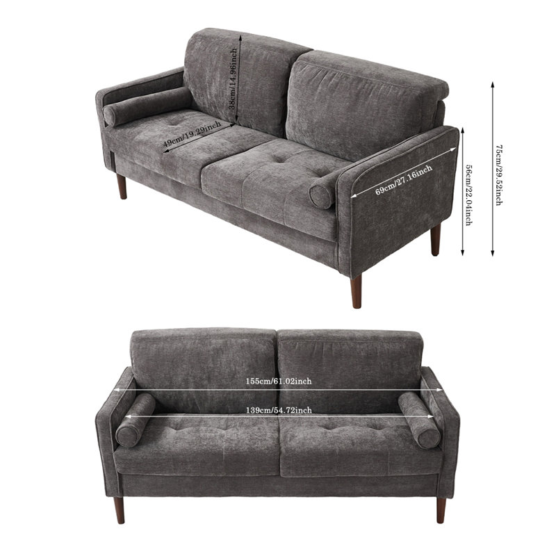 2 Seater Chenille Loveseat
