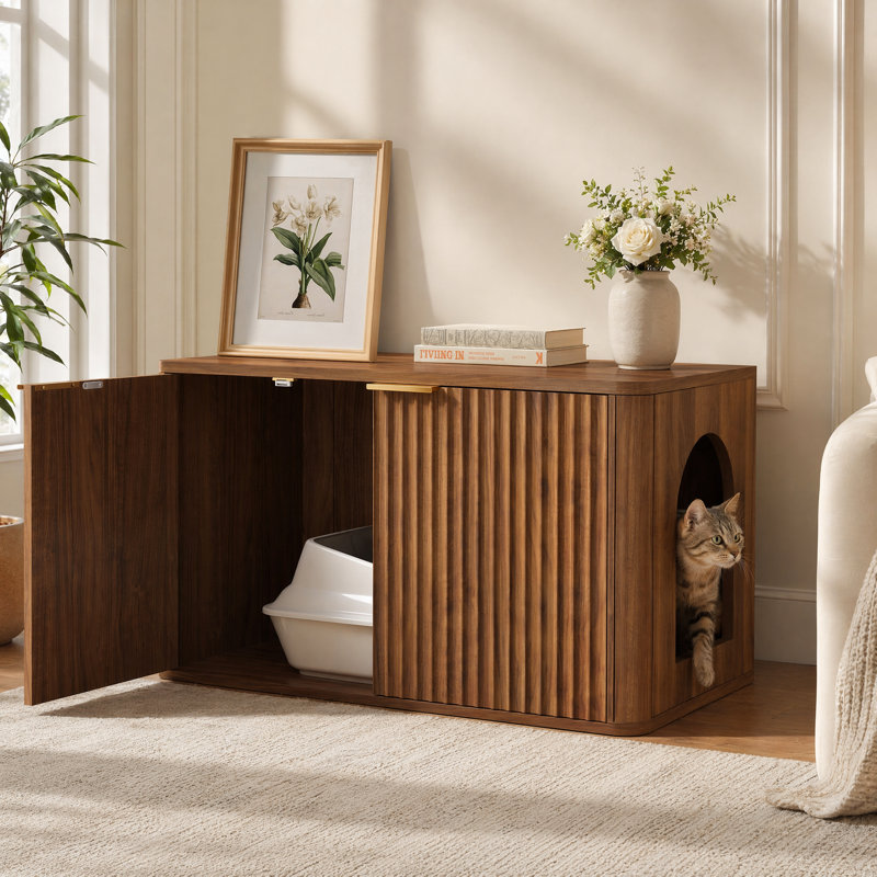 Meuble pour litière 31,5 "en noyer