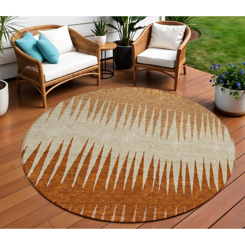 Tapis intérieur lavable rayé 8 pi
