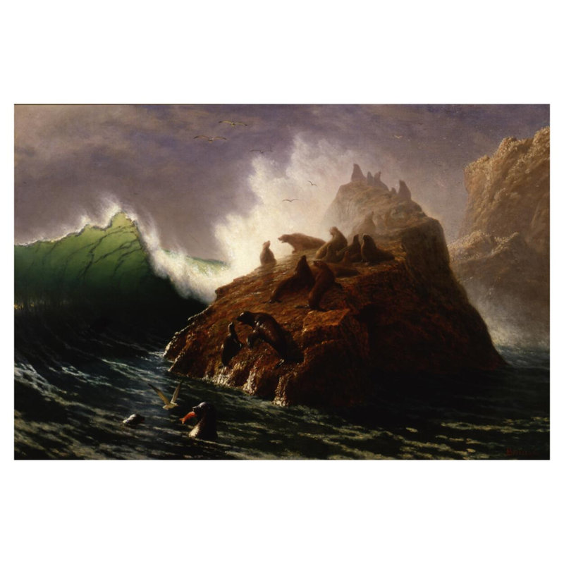 «Seal Rock» par Albert Bierstadt - estampe numérique, H 32 po x l 40 po