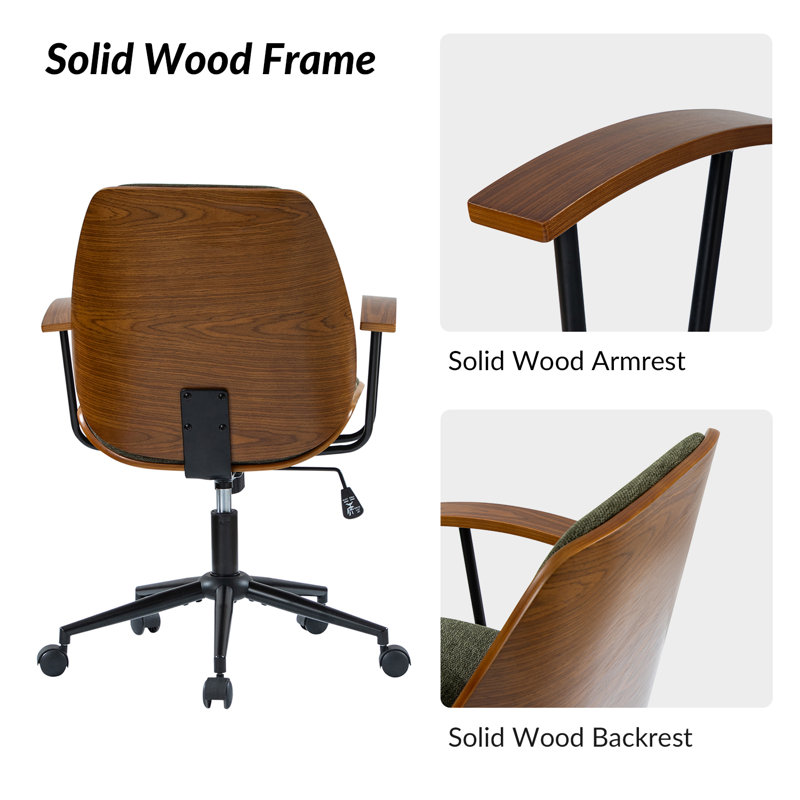 George Oliver Oswina Modern Tilting Upholstered Solid Wood