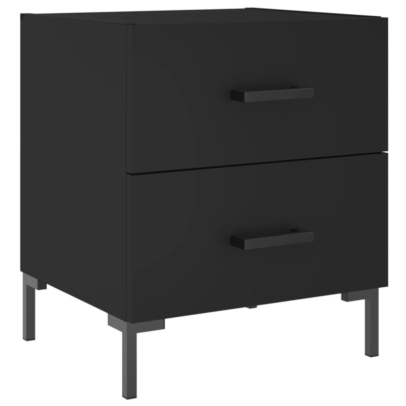 Ellayne 40cm W Iron Bedside Table, Sonoma Oak, Individual