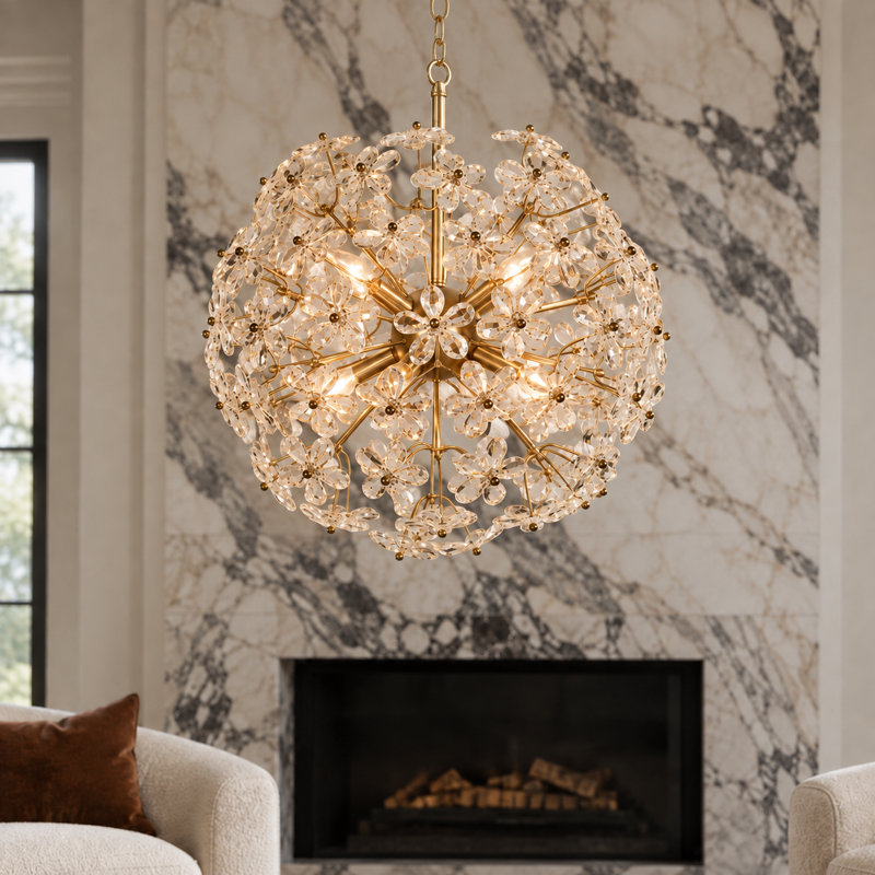 Kethe 8-Light Global Crystal Chandelier