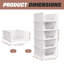 Paquet de 5 paniers de rangement pour placard empilables - Organisateurs de tiroirs pliables et multifonctionnels, blanc, placard, salle de bain, cuisine, salle de lavage