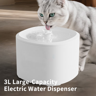 Cat Water Fountain, Automatic Super Silent Pet Drinking Dispenser Dog Water Bowl Dispenser for Indoor, 3L