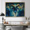 Blue Astrology Capricorn Cosmic Constructor - Astronomy Capricorn Wall Decor