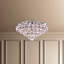 Baronet 4 Light 19in x 11in Flush Mount in Polished Stainless Steel with Clear Radiance Crystals-1643203260