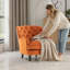 Higgenbotham Velvet Wingback Accent Chair with Button-Tufted Back and Nailhead Trim-103753625