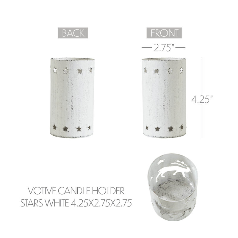 Porte-bougie Festive Finds, H 4,25 po x l 2,72 po x P 2,75 po