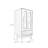 Modern Walnut Solid Wood China Cabinet