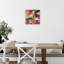 Art mural sur toile abstrait rouge 24 po x 24 po, impressions sur toile modernes pour le salon, la chambre à coucher ou le bureau