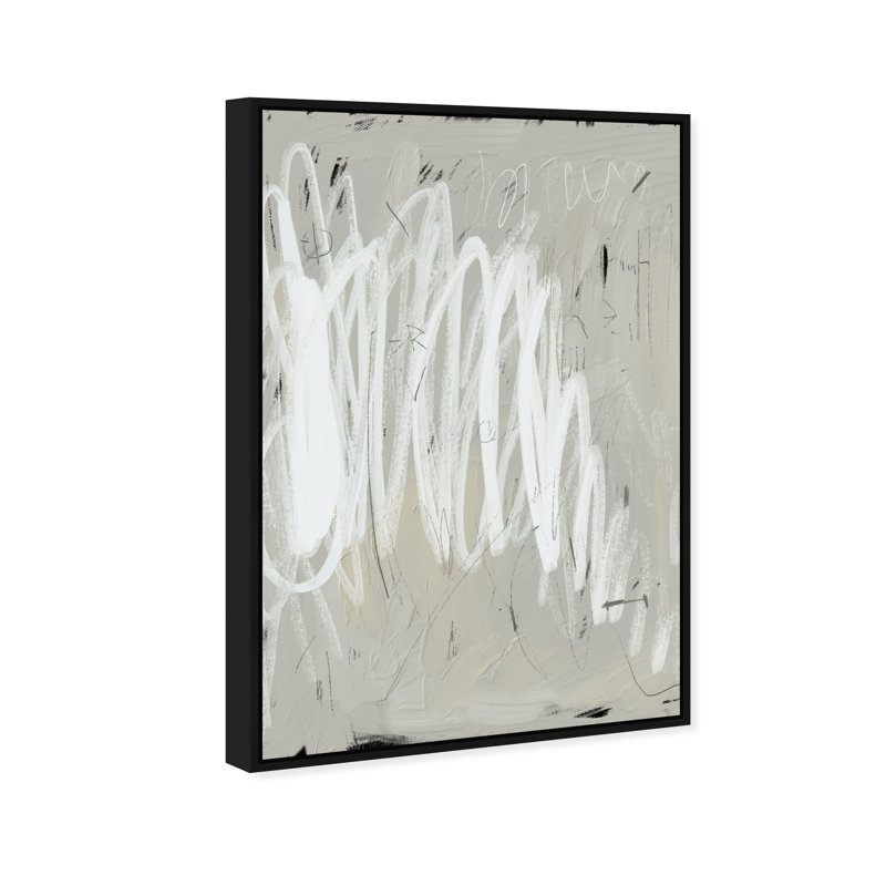 Monochromatic 1 Canvas Abstract Print by Oliver Gal, Black Frame, 10 x 15, 16"H x 11"W, Black Frame