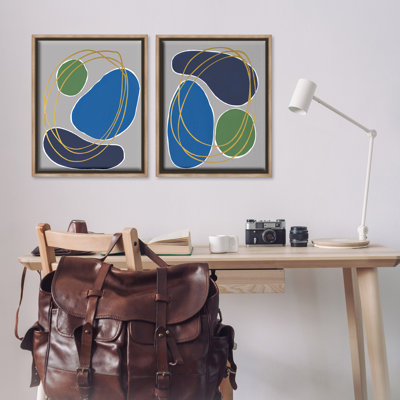 Contemporary Oblong Shapes par Regina Moore - Ensemble de 2 reproductions sur toile