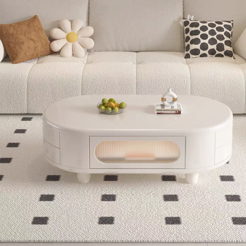 Multi-level solid wood coffee table, sturdy, 16.54" H x 51.18" L x 27.56" W