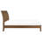 Brown Queen Platform Bed, Transitional Style With Headboard Brown, Featured