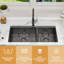 Évier de cuisine 33 "à double cuve encastrable 33" en acier inoxydable calibre 16 de profondeur 33 "-130488796-130488798