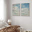 "Clouds In Blue Sky Rustic Nature" French Country, reproduction d'art sur toile encadrée 2 pièces-91068949-91068951