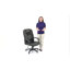  Fauteuil de bureau pivotant haut dossier LeatherSoft avec appui-tête surdimensionné