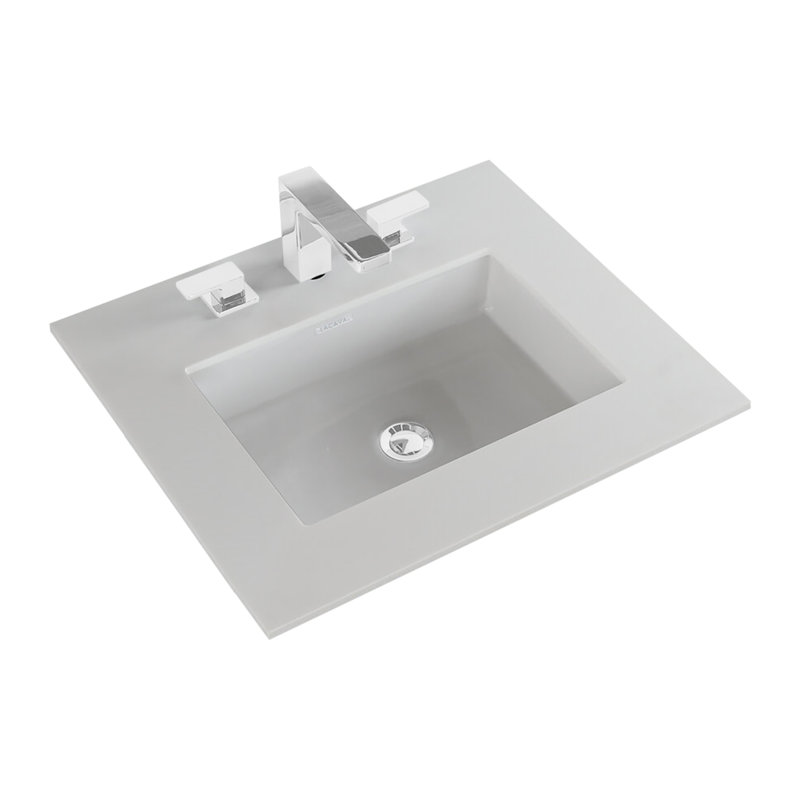 Stile 24'' W Vanity Top, No Hole, Matte White