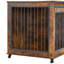 Cage pour chien avec porte coulissante pour 2 chiots | Brun rustique | L 39,37 po x P 25,20 po x H 28,94 po | Chenil en bois avec conception verrouillable | pour petites et moyennes races