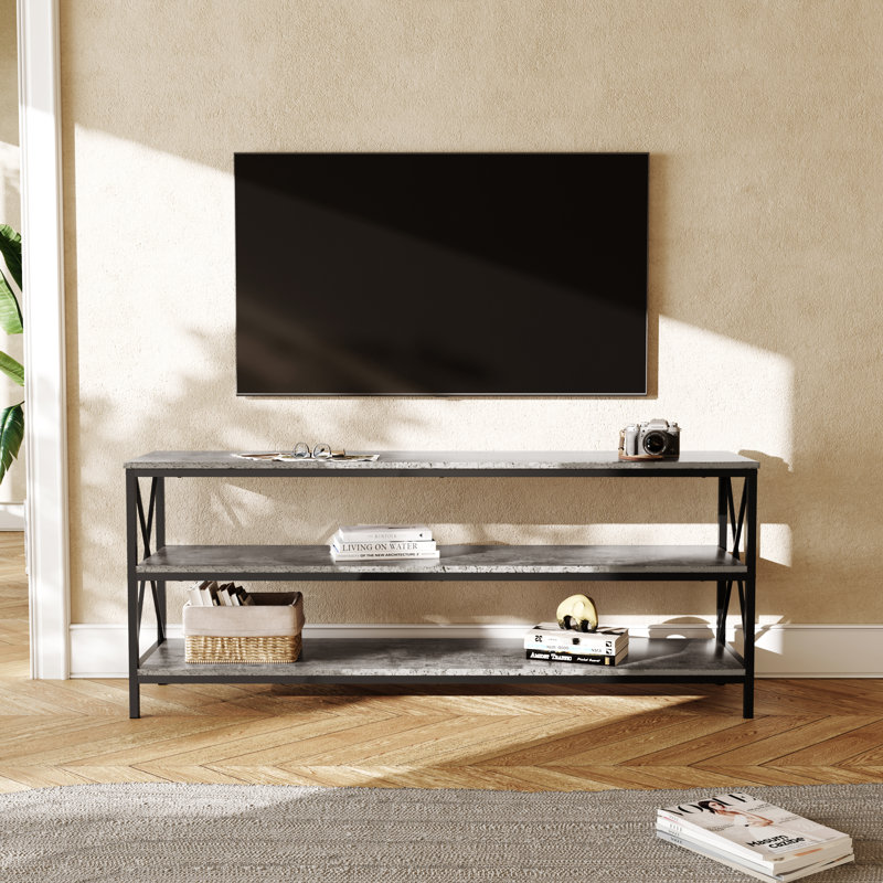 Youssouf 57.9" Wood Tv-Stand For Tvs Up To 60", Gray