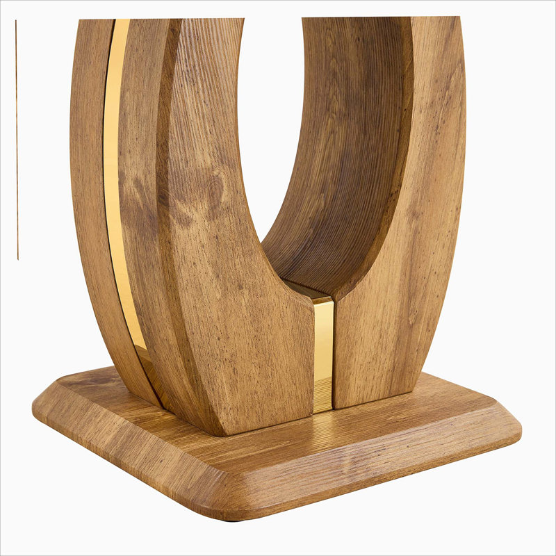 Modern Minimalist Wood-Tone MDF Coffee Table Set (Square + Rectangular)Wood colour