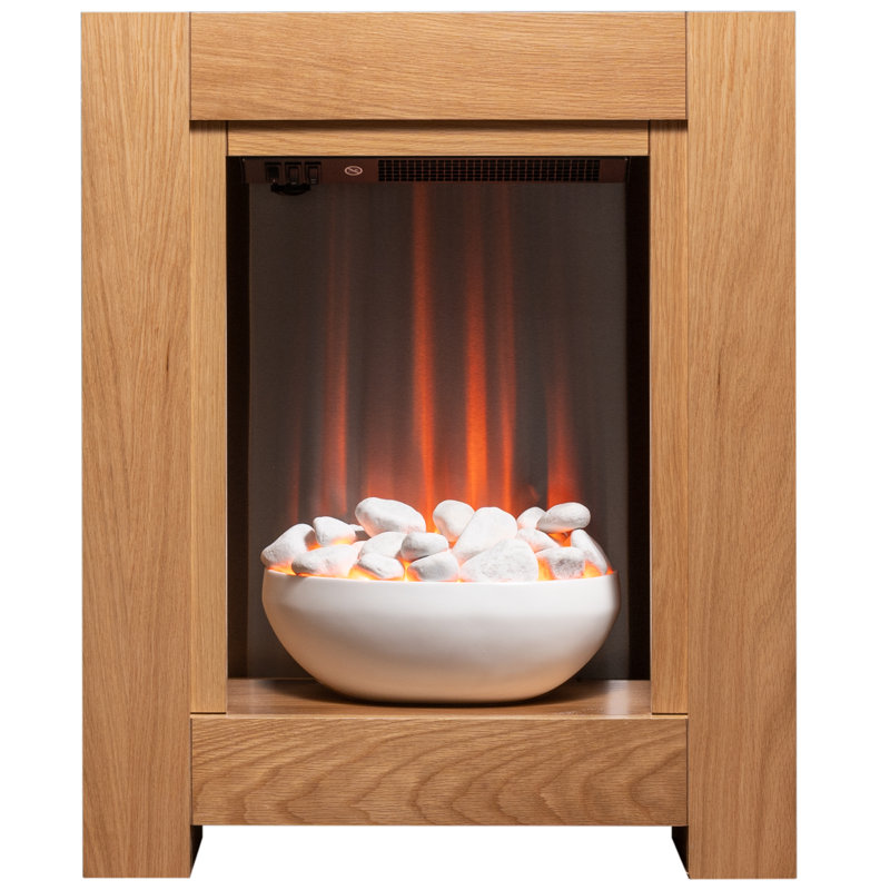 Monet Adam 60cm W Fireplace with 6824 BTU, Oak Effect