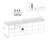 Shoe Storage Bench with Cushion, Entryway Storage Bench Organizer Cabinet, Long Cubby Rack for Living Room, Bedroom, Entryway, White-795310746-796387204