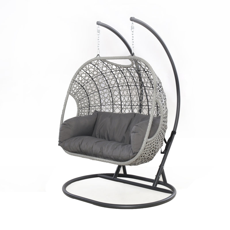 Gastonville Double Hanging Chair with Stand