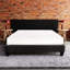 Lit plateforme tapissier pleine grandeur gris foncé pour chambre à coucher, concept de design contemporain, lit moderne facile à installer, peut être installé directement sur le sol, fabrication simple-1796783353