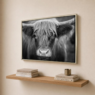 «Cow Nose BW» par Nathan Larson - Impression sur toile