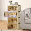 Armoire de rangement pliable à 3 couches - Organisateur pliable peu encombrant avec portes transparentes - Idéal pour la maison, la chambre à coucher, la salle de bain et le rangement de garde-robe