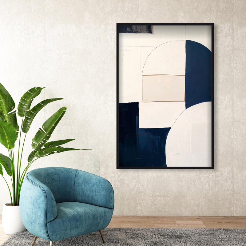 Oliver Gal Sunset Serenity IV Abstract - Luxury Shadowbox Framed Wall Art, 55.5" H x 37.5" W, Black