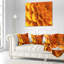 Motif floral abstrait jaune - coussin à imprimé floral-30721230-30721226