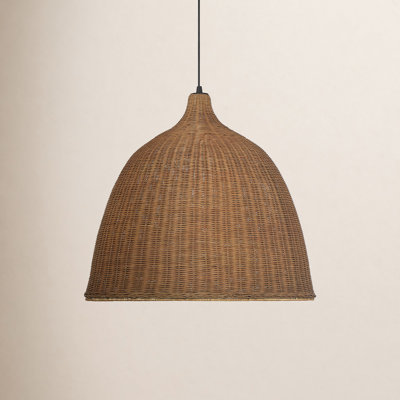 Jolla 3 Light Wicker Dimmable Pendant