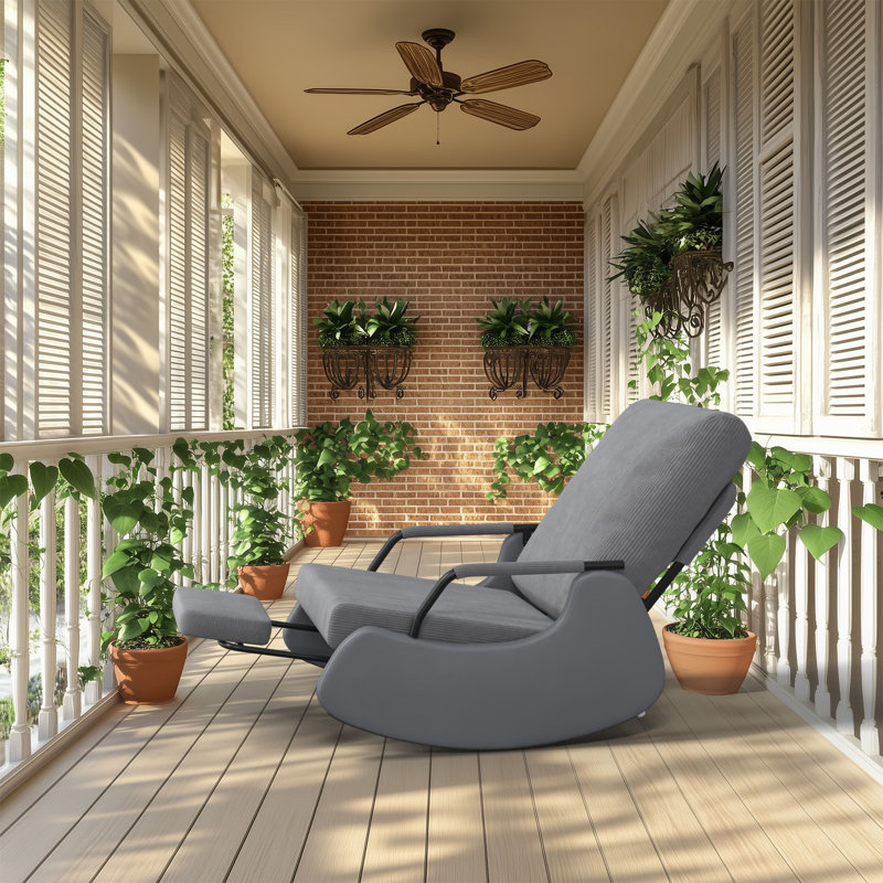Chaise berçante - gris foncé