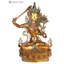 Statue de bodhisattva en laiton Manjushri, grande sculpture bouddhiste tibétaine de 39 po - Méditation spirituelle et décor d'autel